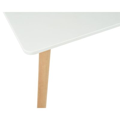 Stork 6 Seater  Dining Table  - White / Beech