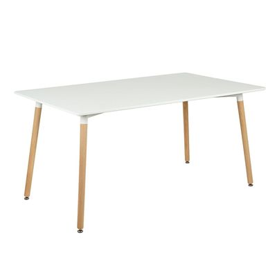 Stork 6 Seater  Dining Table  - White / Beech