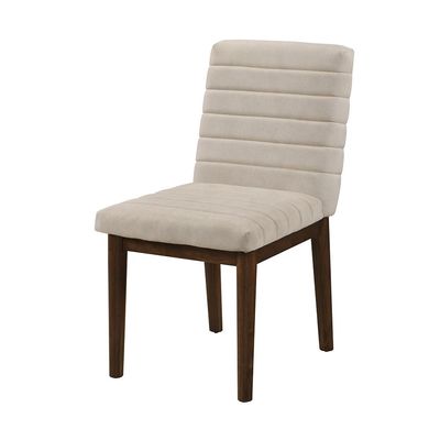 Gerry 1 + 8  Wooden  Dining Set - Walnut - Antique Brown/Beige  Gerry 1 + 8  Wooden  Dining Set - Walnut - Antique Brown/Beige