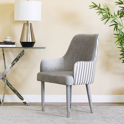 Danaya Dining chair - Stripe / Gray