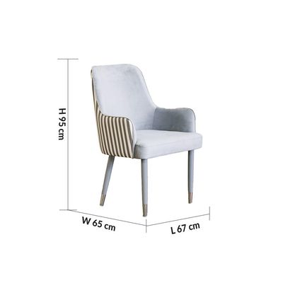 Danaya Dining chair - Stripe / Gray