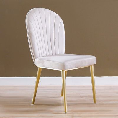 Gabby Dining Chair - Beige / Gold Stainless