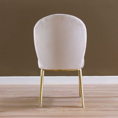 Gabby Dining Chair - Beige / Gold Stainless