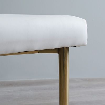 Tunesia Dining Chair - White / Golden