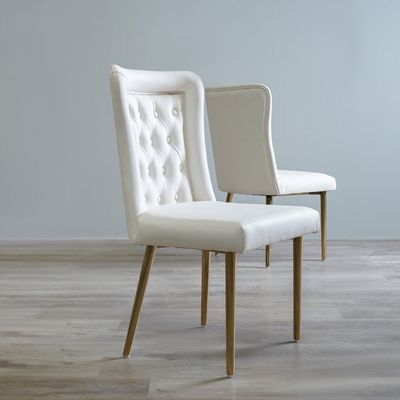 Tunesia Dining Chair - White / Golden