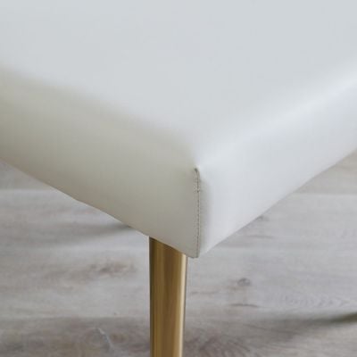 Tunesia Dining Chair - White / Golden