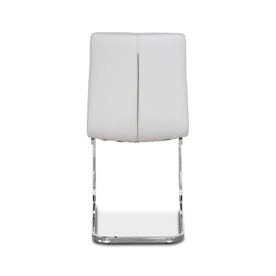 Salvador Dining Chair Set of 2 - White / Chrome