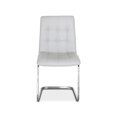 Salvador Dining Chair Set of 2 - White / Chrome