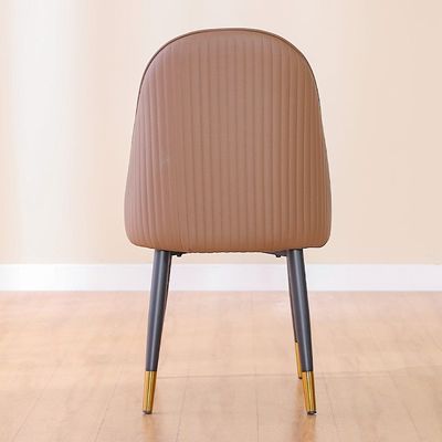 Flamingo Dining Chair Set of 2 - Grey Marble / Brown