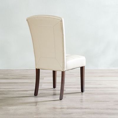 Brody Dining Chair Set of 2 - Beige / Dark Walnut