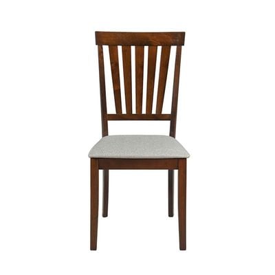 Wallace Dining Chair - Set of 2 - Walnut/Grey - With 2-Year Warranty