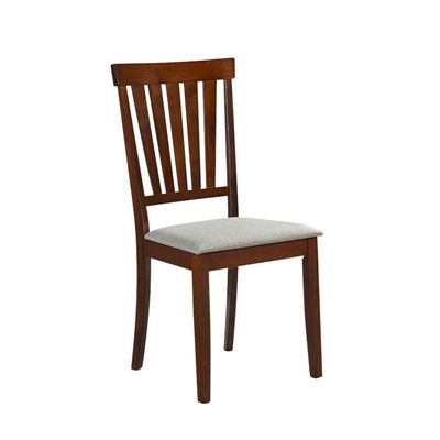 Wallace Dining Chair - Set of 2 - Walnut/Grey - With 2-Year Warranty