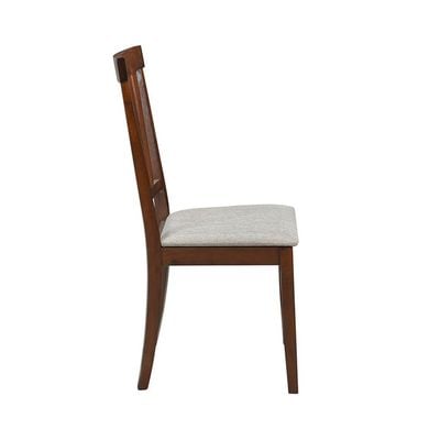 Wallace Dining Chair - Set of 2 - Walnut/Grey - With 2-Year Warranty