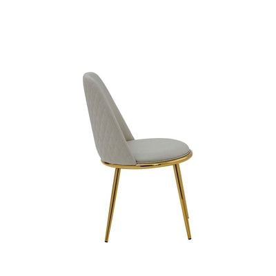 Niha Chair - Set of 2 - Beige/Gold - With 2-Year Warranty