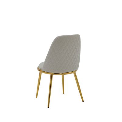 Niha Chair - Set of 2 - Beige/Gold - With 2-Year Warranty