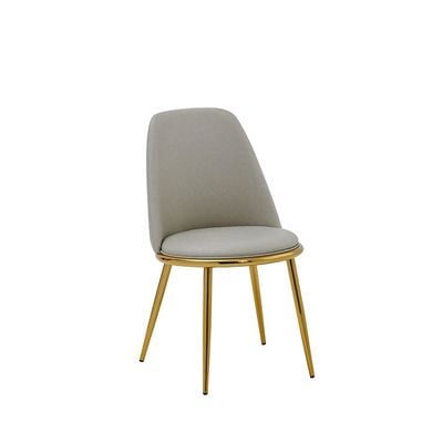 Niha Chair - Set of 2 - Beige/Gold - With 2-Year Warranty