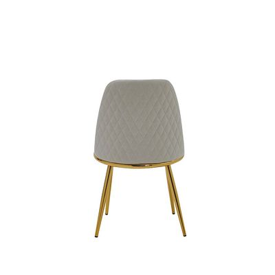 Niha Chair - Set of 2 - Beige/Gold - With 2-Year Warranty