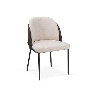 Elmont 1 + 6 Seater Dining Set with Mont Dining Chairs - White/Black/Beige/Brown