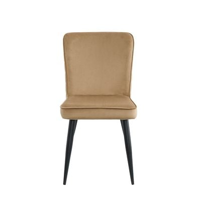 Santiago Fabric Dining Chair Set Of 2- Taupe/ Black