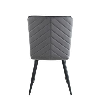 Santiago Fabric Dining Chair Set Of 2- D. Grey/ Black Santiago Fabric Dining Chair Set Of 2- D. Grey/ Black