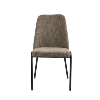 Agata Fabric Dining Chair Set Of 2-Brown/Black