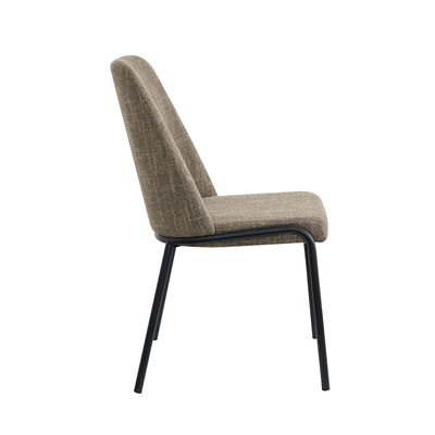 Agata Fabric Dining Chair Set Of 2-Brown/Black