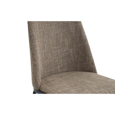 Agata Fabric Dining Chair Set Of 2-Brown/Black