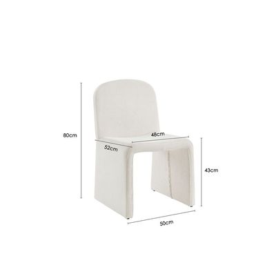 Nordomi Set of 2 Dining Chair - Cream