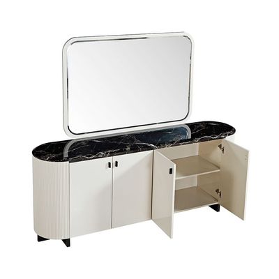 Krisalis Buffet Cabinet - Beige/Black - With 2-Year Warranty