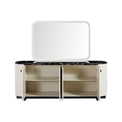 Krisalis Buffet Cabinet - Beige/Black - With 2-Year Warranty