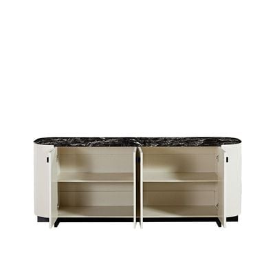 Krisalis Buffet Cabinet - Beige/Black - With 2-Year Warranty