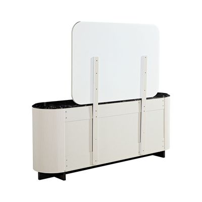 Krisalis Buffet Cabinet - Beige/Black - With 2-Year Warranty