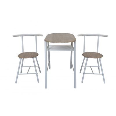 Pancho 1+2 Dining Set - White/Sonoma - With 2-Year Warranty
