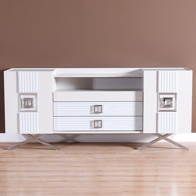 Seychelles Sideboard - Power White / Silver