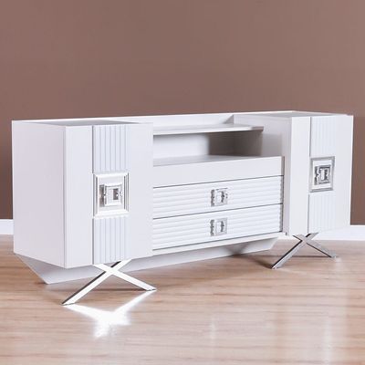 Seychelles Sideboard - Power White / Silver