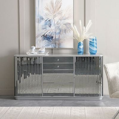 Danaya Dining Sideboard - Champagne / Grey Mirror