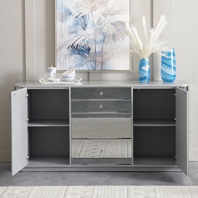 Danaya Dining Sideboard - Champagne / Grey Mirror