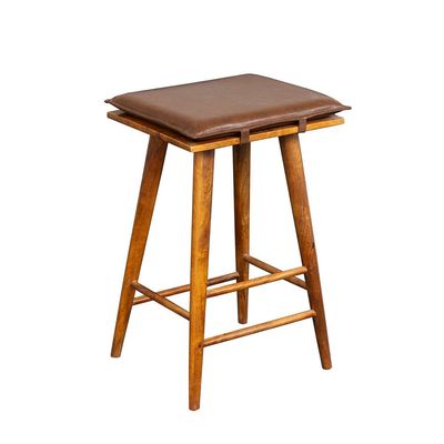 Masaya Solid Wood Bar Counter Stool - Brown/Walnut - With 2-Year Warranty