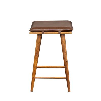 Masaya Solid Wood Bar Counter Stool - Brown/Walnut - With 2-Year Warranty