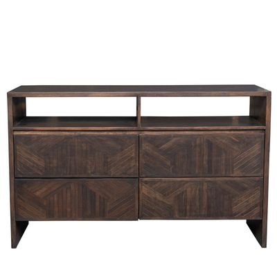 Ingram 4-Drawer Solid Wood Dresser - Dark Walnut - With 2-Year Warranty