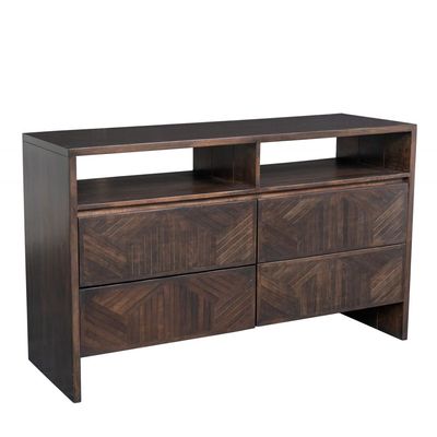 Ingram 4 Drawer Solidwood Dresser - Dark Walnut