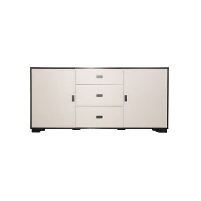 Zian Sideboard with Wine Rack -  Beige/Black - With 2-Year Warranty