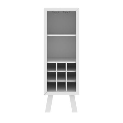 Zen Wine Cabinet with Storage - White - With 2-Year Warranty