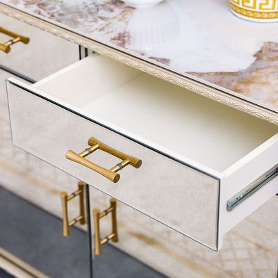 Renies Buffet Cabinet - White/Gold - With 2-Year Warranty