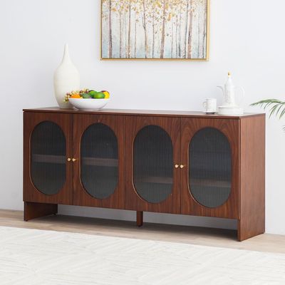 Azeron Buffet Cabinet - Brown - With 2-Year Warranty