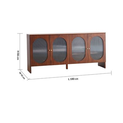 Azeron Buffet Cabinet - Brown - With 2-Year Warranty