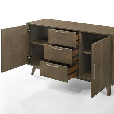 Rampver Dining Sideboard - Night Wenge/Grey - With 2-Year Warranty