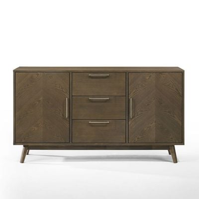 Rampver Dining Sideboard - Night Wenge/Grey - With 2-Year Warranty