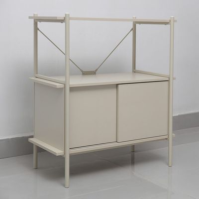 Milburn 2 Tier Display Cabinet With Storage-White