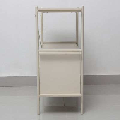 Milburn 2-Tier Display Cabinet with Storage - White - With 2-Year Warranty